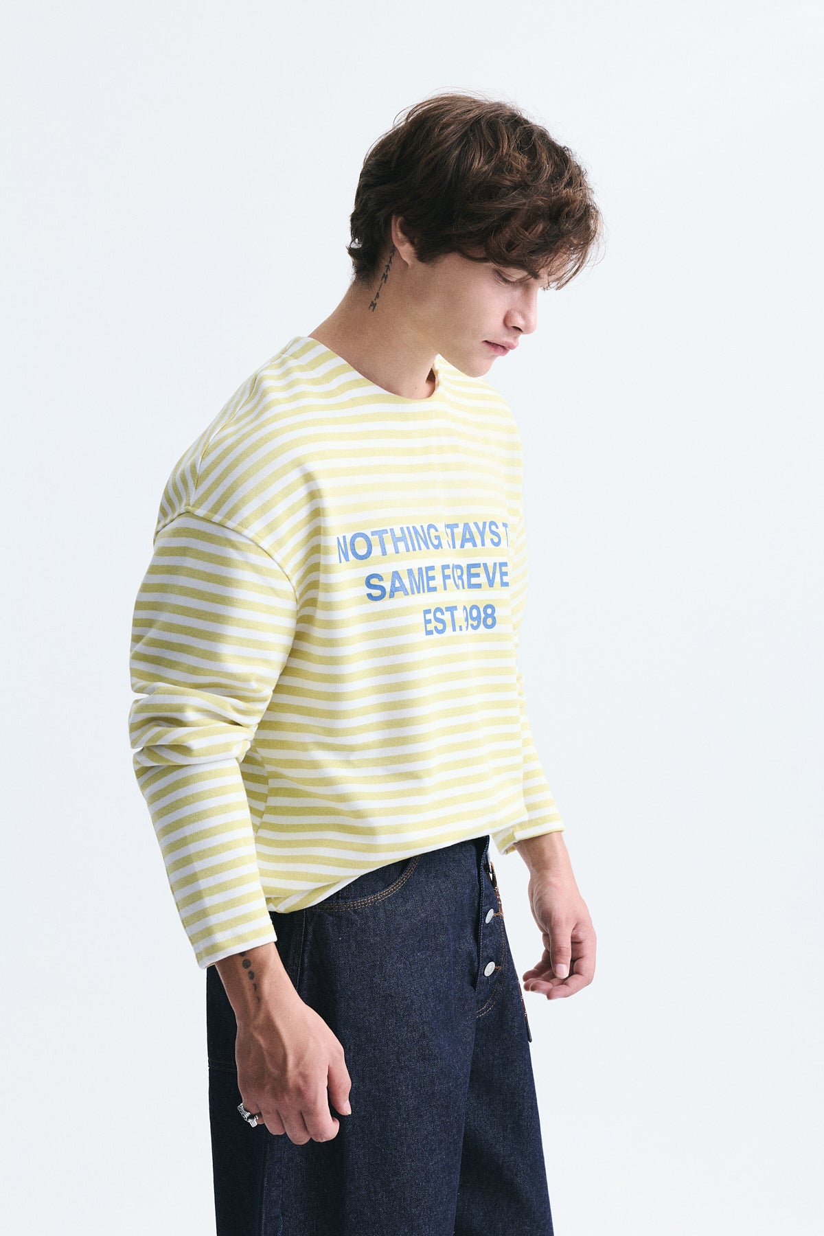 Oversized Striped Sweatshirt