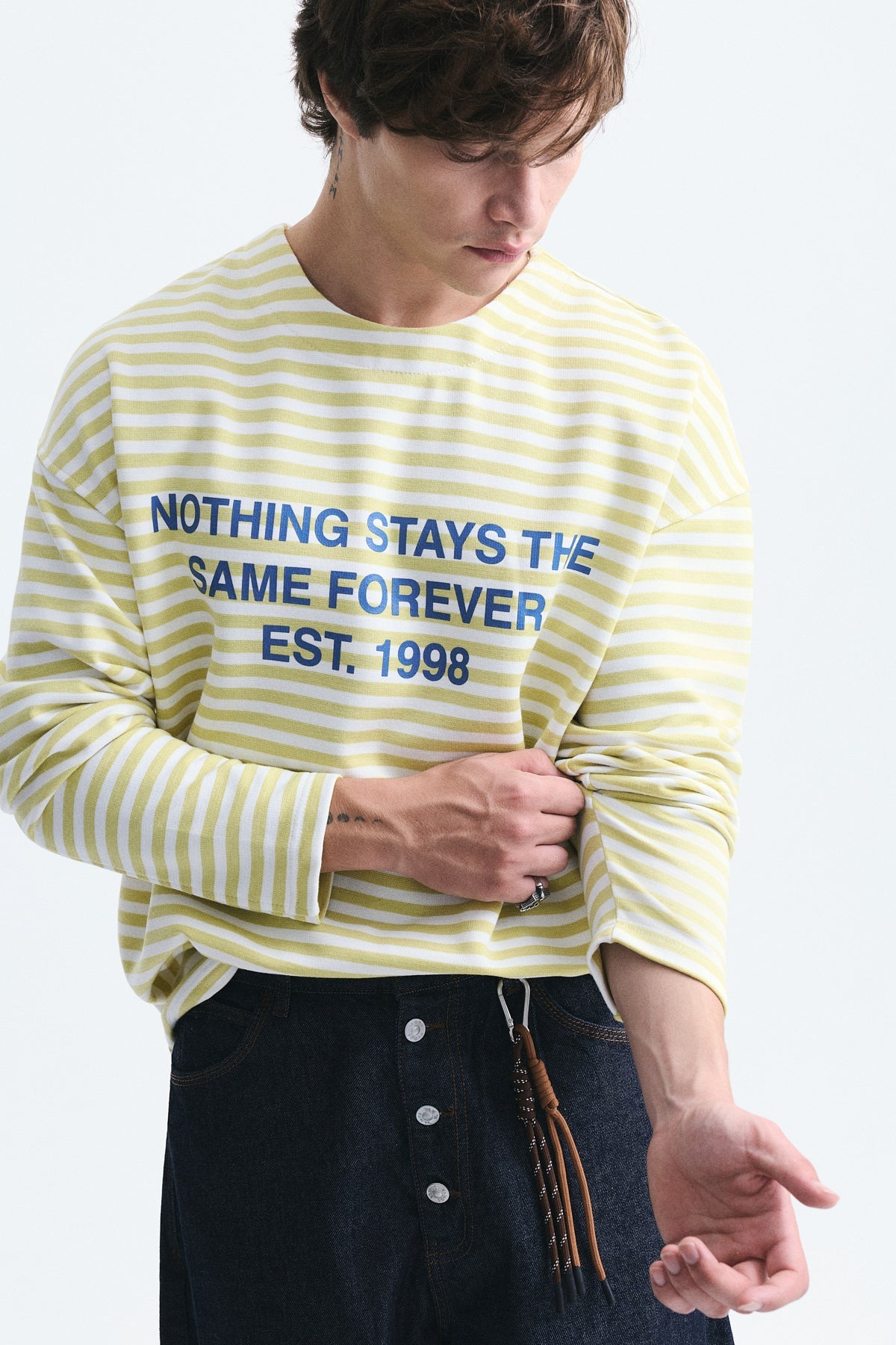 Oversized Striped Sweatshirt