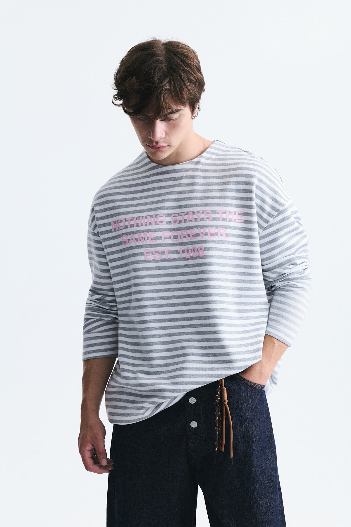Oversized Striped Sweatshirt