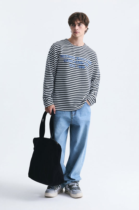Oversized Striped Sweatshirt