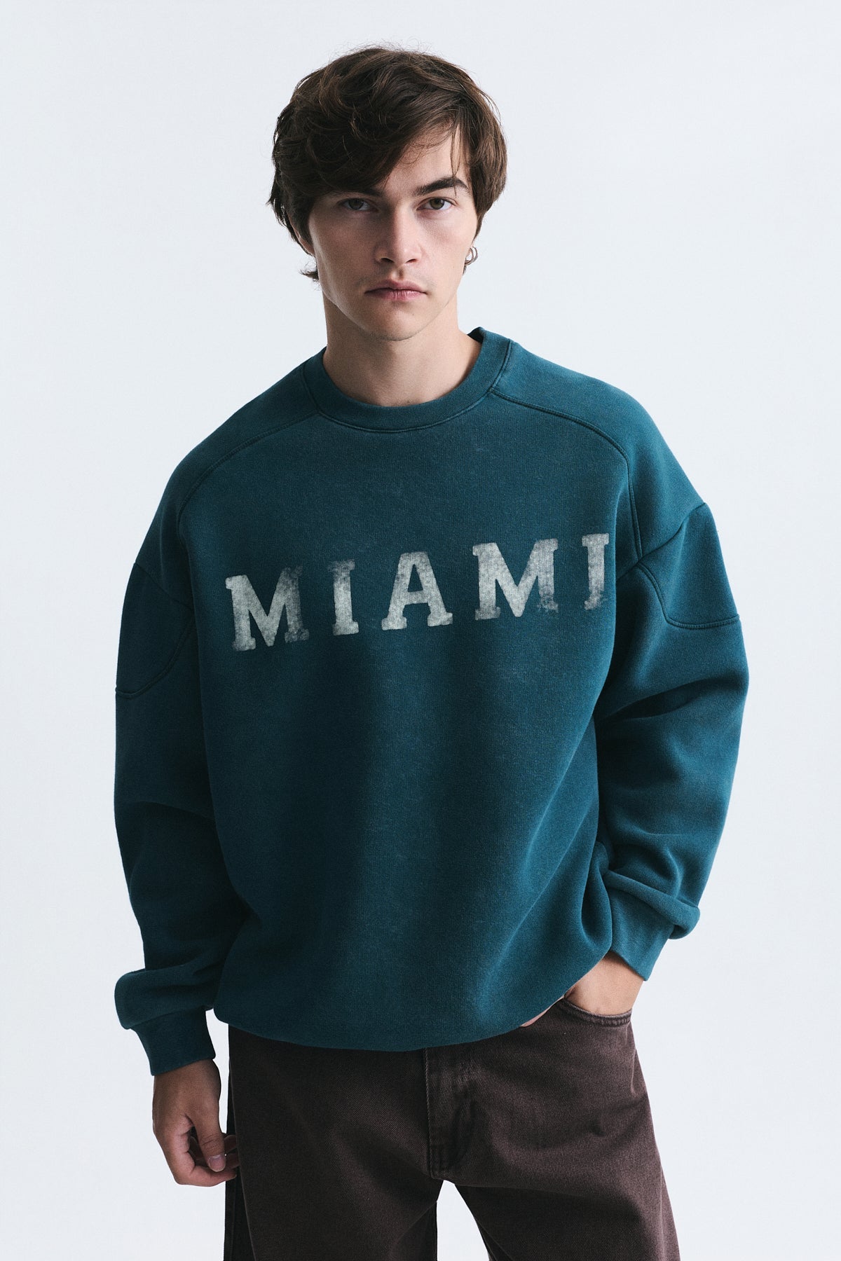 Miami Printed Bike Neck Sweatshirt
