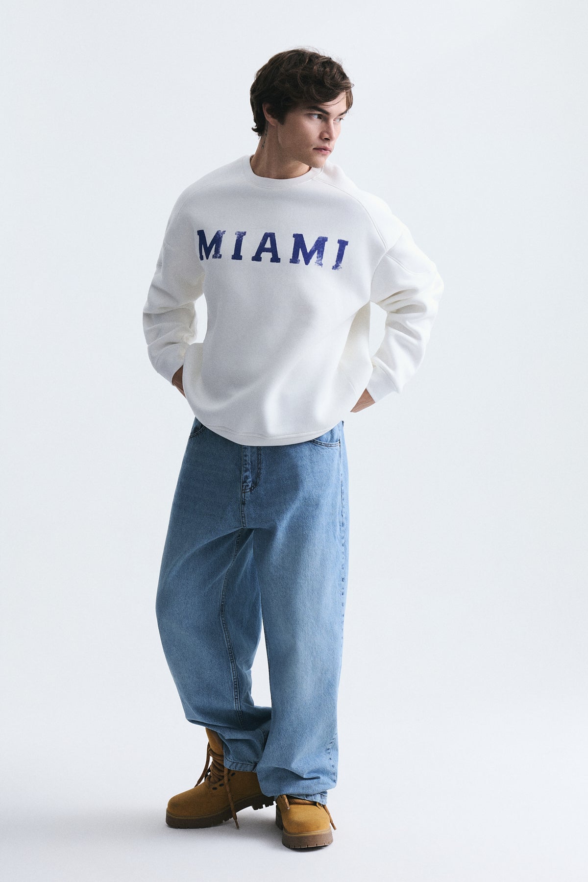 Miami Printed Bike Neck Sweatshirt