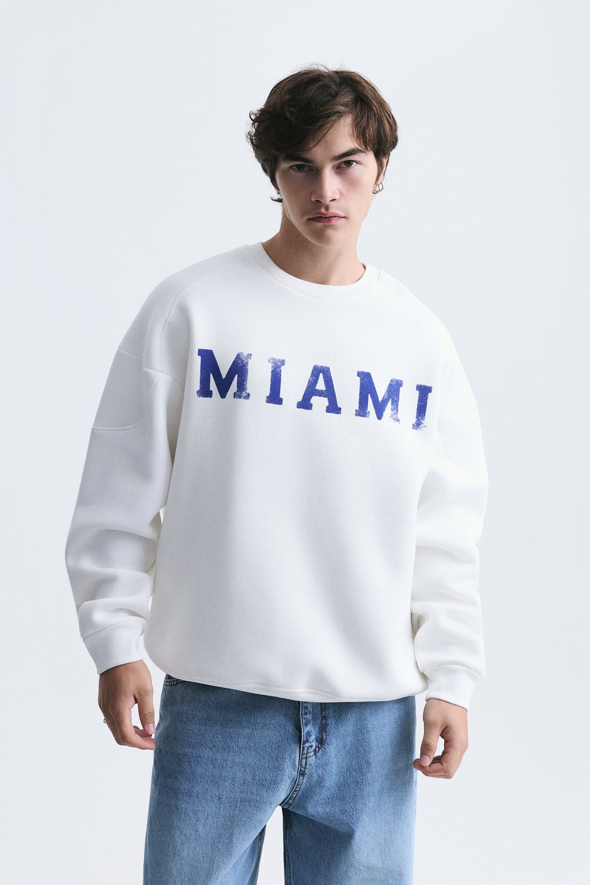 Miami Printed Bike Neck Sweatshirt