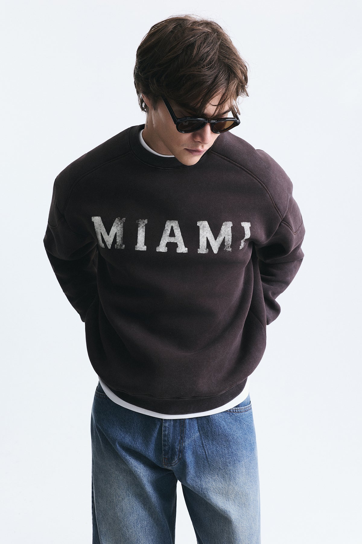 Miami Printed Bike Neck Sweatshirt