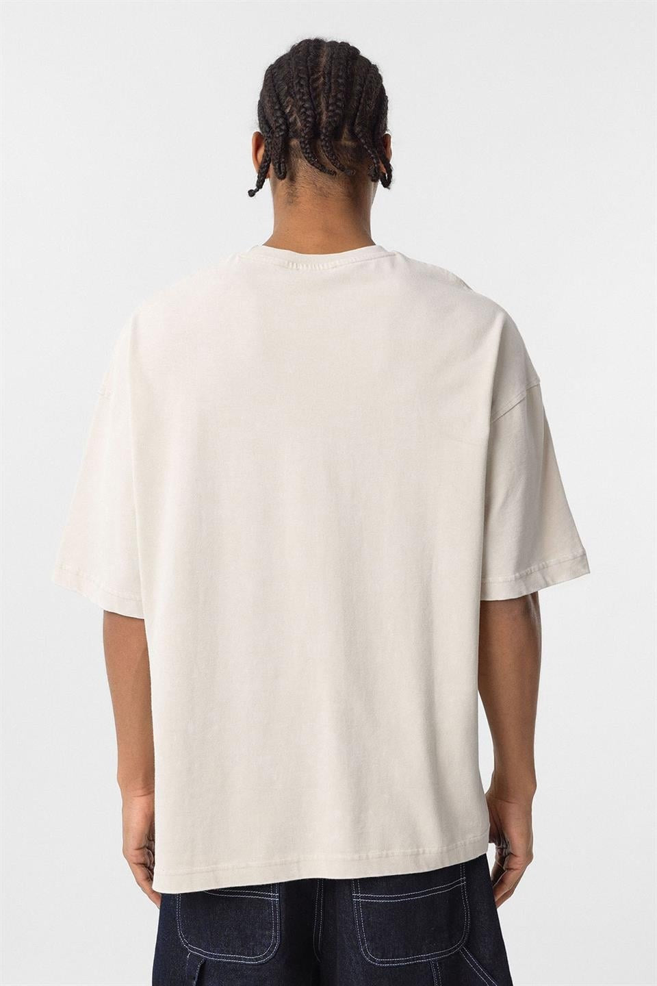 Oversized T-Shirt with Metal Accents and a Washed Look