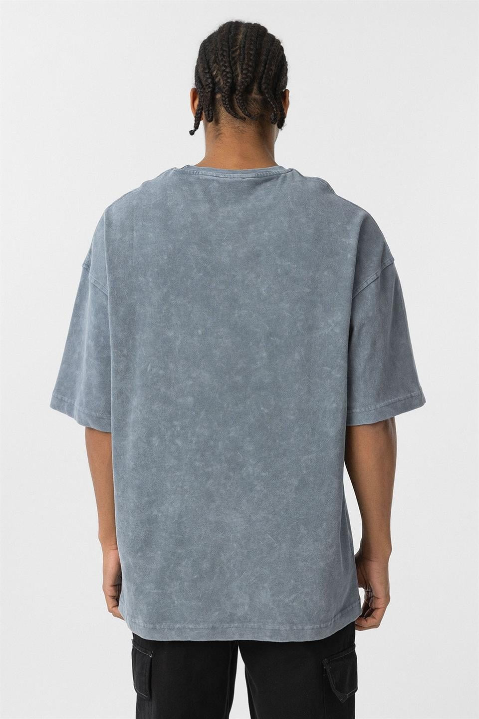 Oversized T-Shirt with Metal Accents and a Washed Look