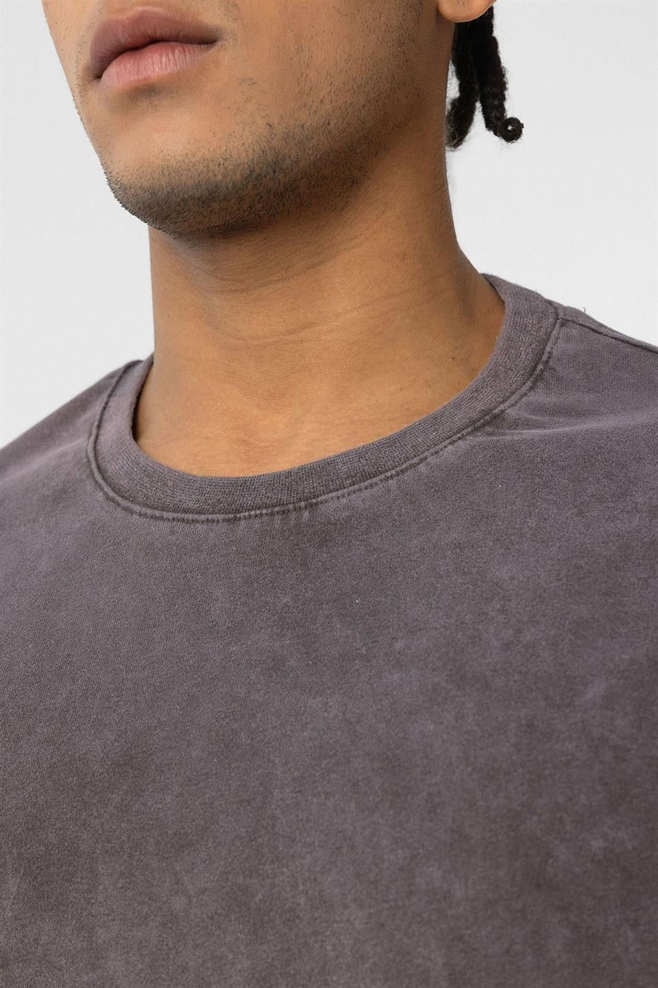 Oversized T-Shirt with Metal Accents and a Washed Look