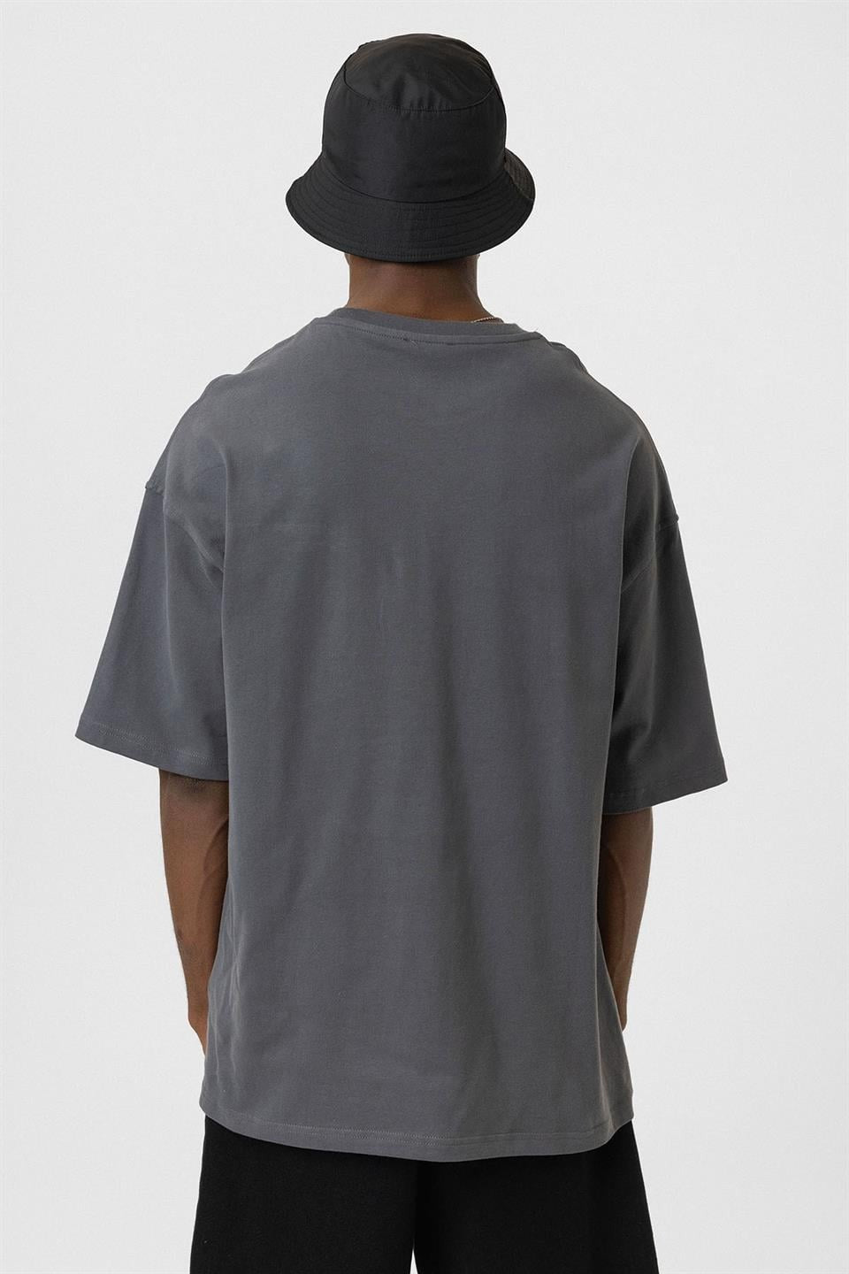 Oversized T-Shirt with Bike-Neck Pocket