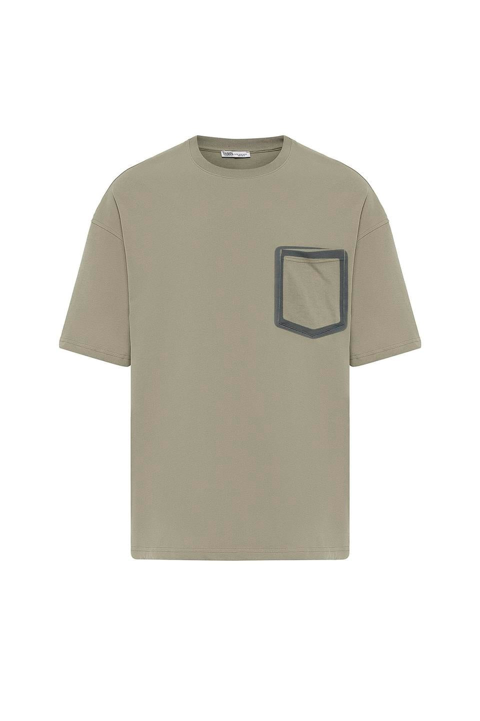 Oversized T-Shirt with Bike-Neck Pocket