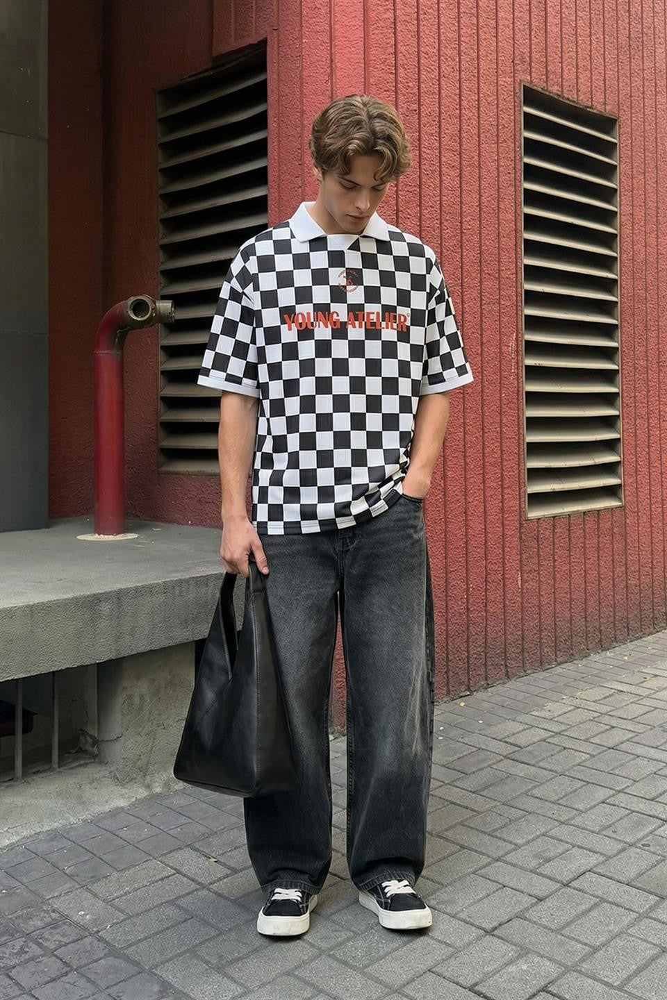 Oversized Polo-Neck T-Shirt