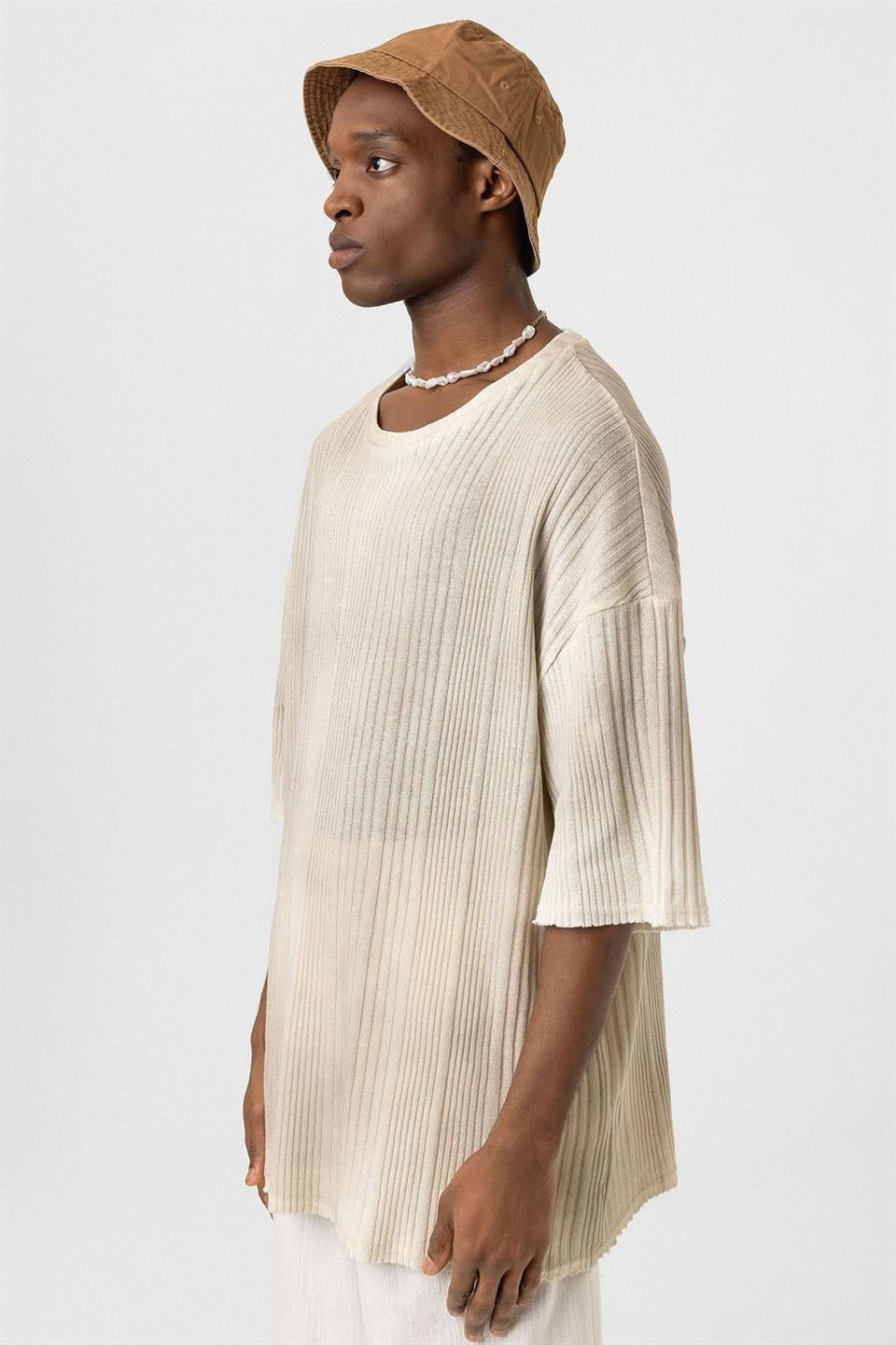 Oversized Knit T-Shirt (Machine Washable)