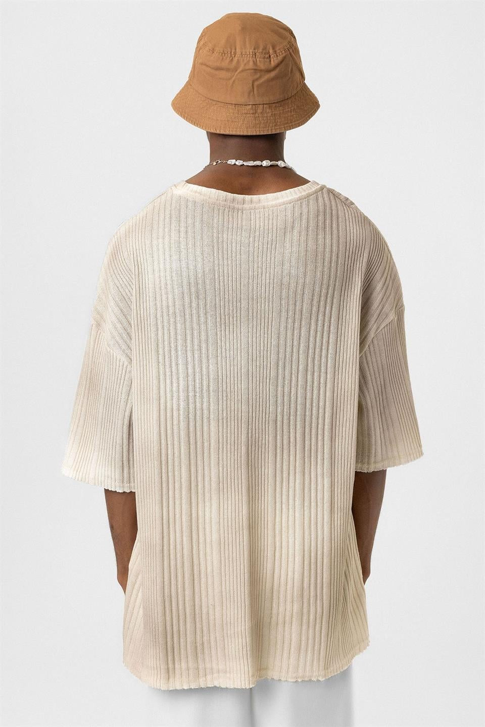 Oversized Knit T-Shirt (Machine Washable)