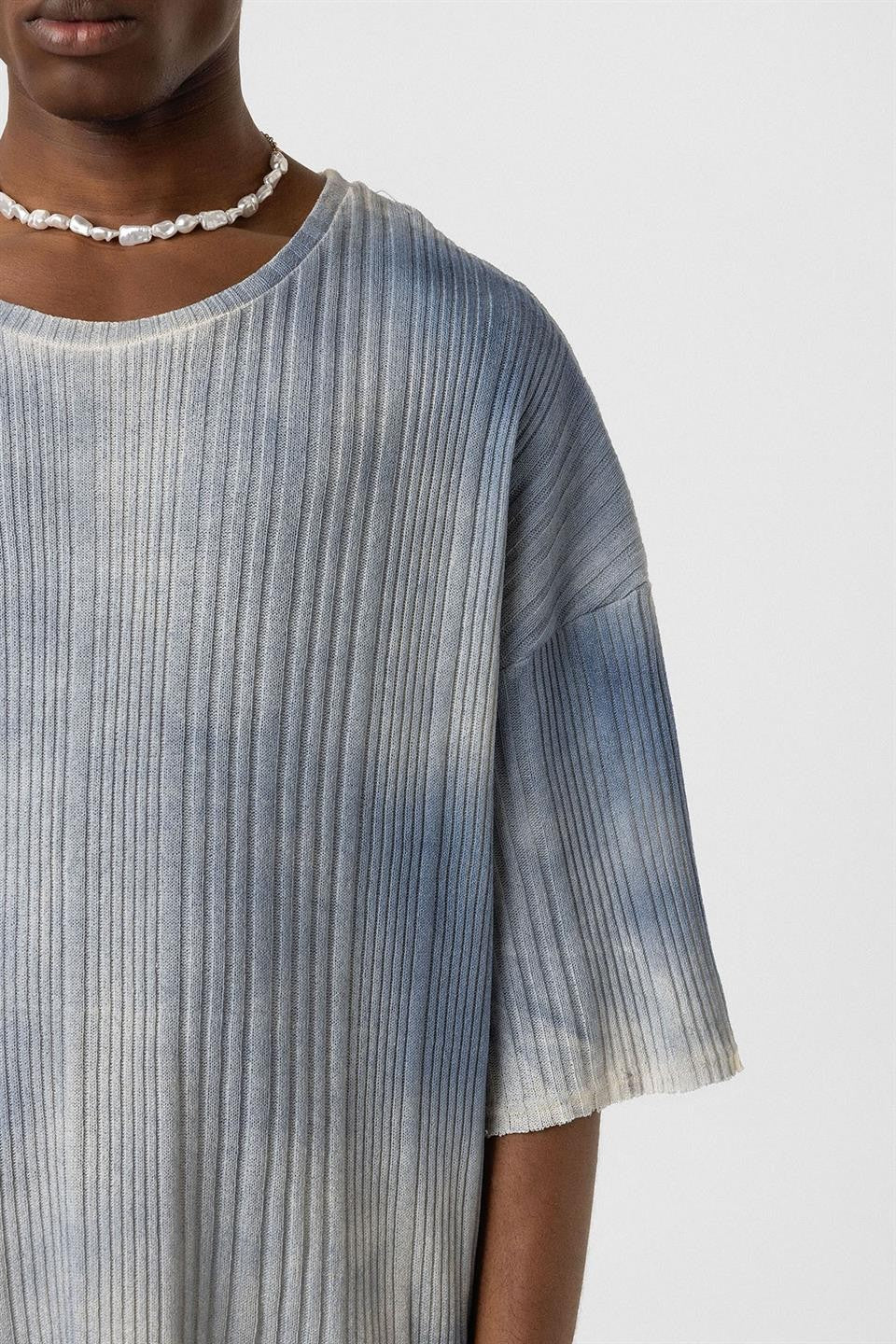 Oversized Knit T-Shirt (Machine Washable)