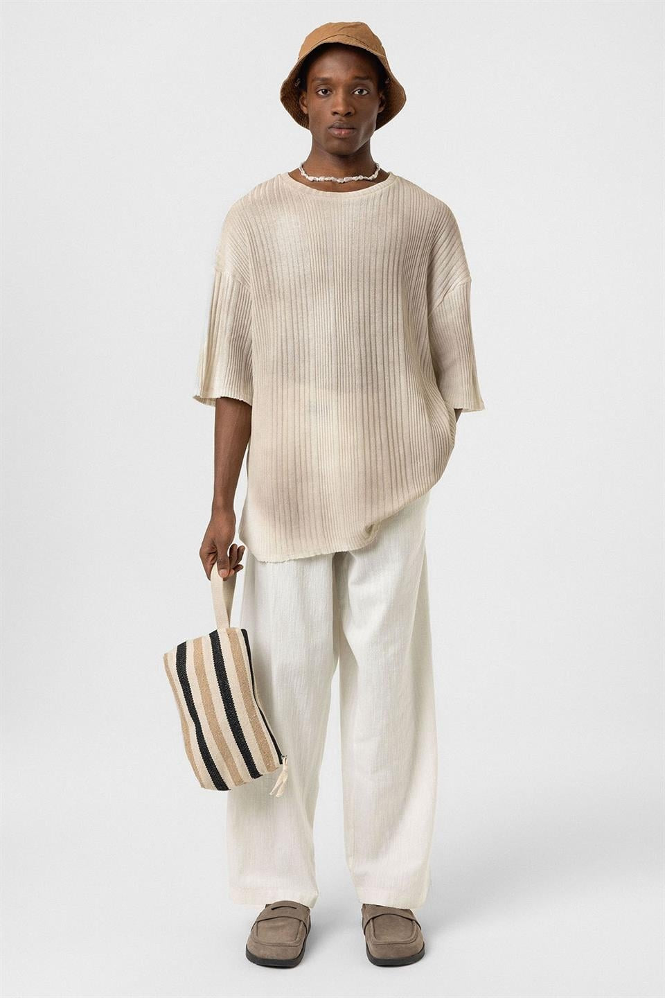 Oversized Knit T-Shirt (Machine Washable)