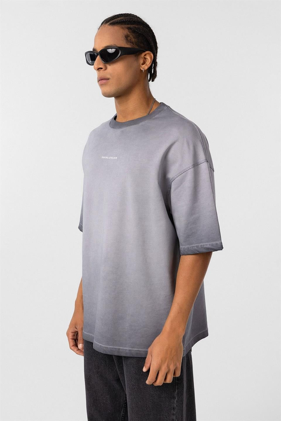 Oversized T-Shirt (Machine Washable), Gray