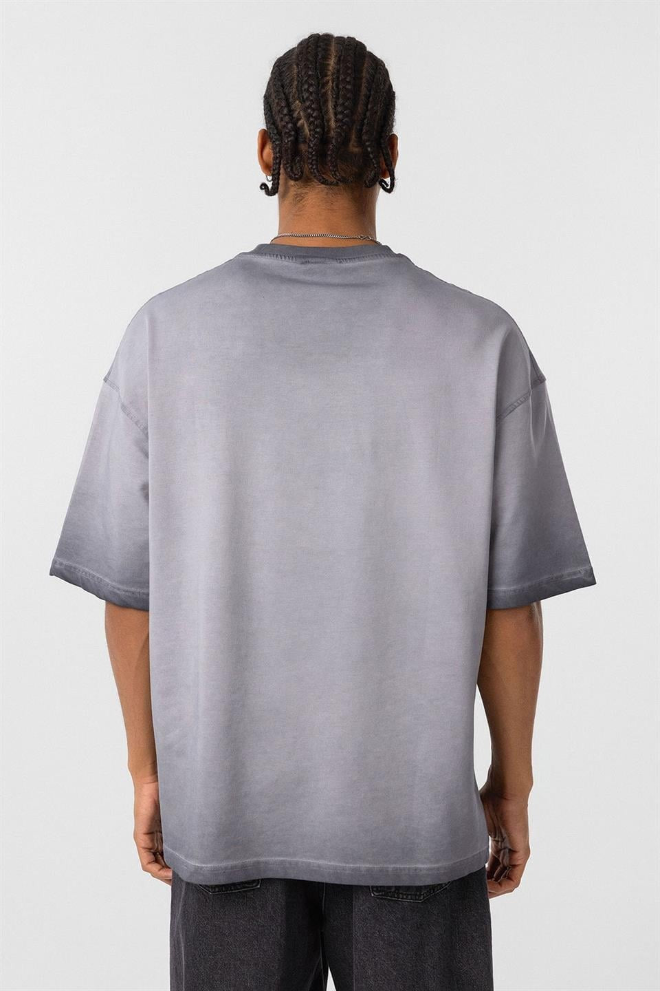 Oversized T-Shirt (Machine Washable), Gray