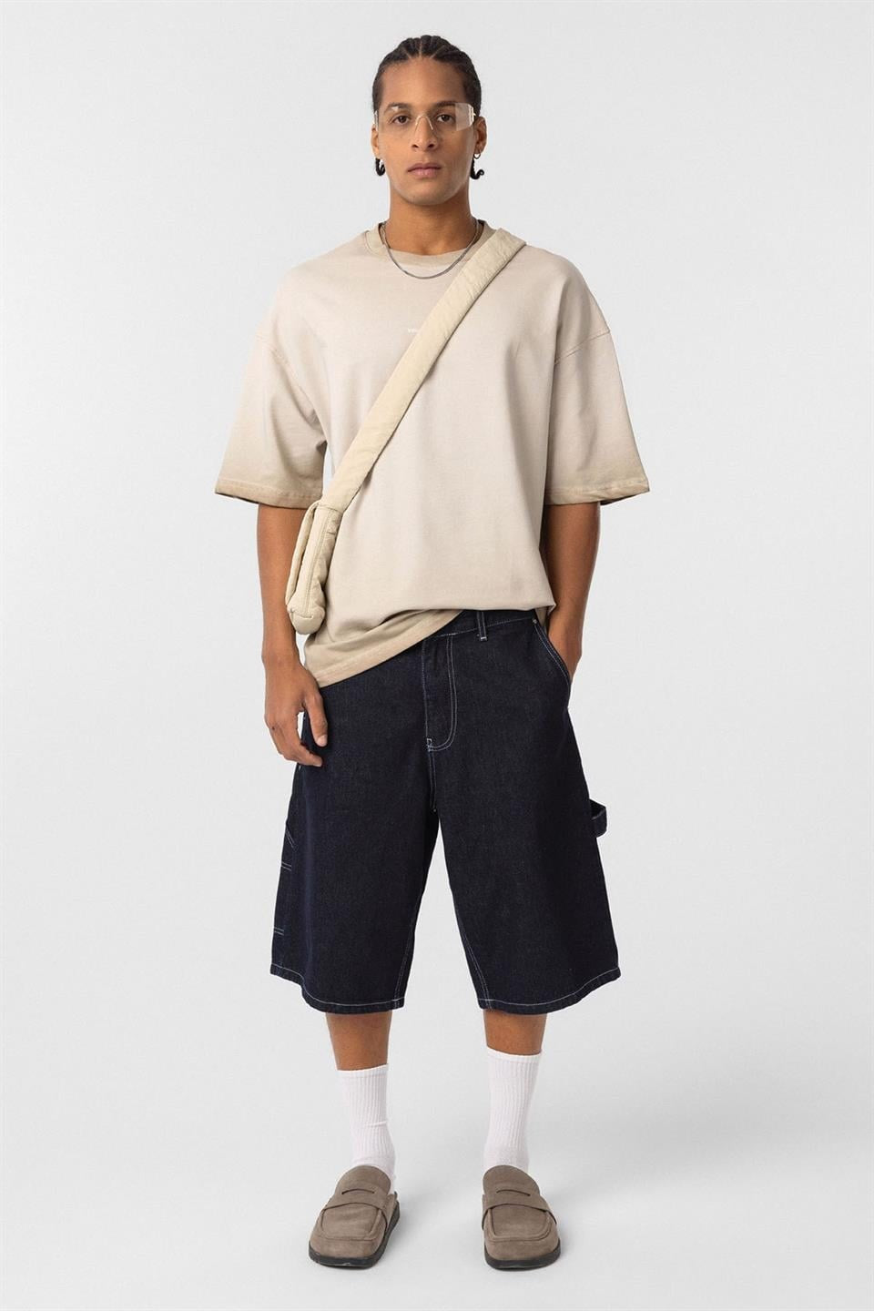 Oversized T-Shirt, Stone, Pre-Washed