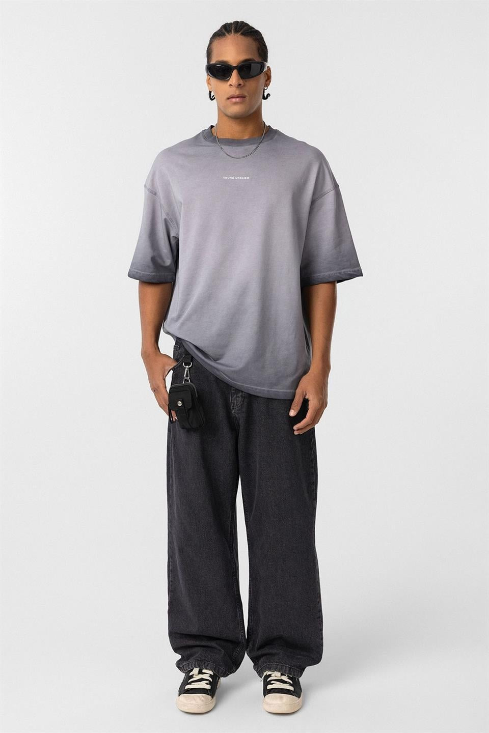 Oversized T-Shirt (Machine Washable), Gray