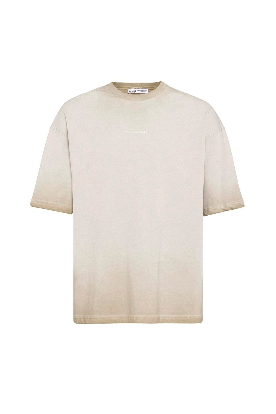 Oversized T-Shirt, Stone, Pre-Washed