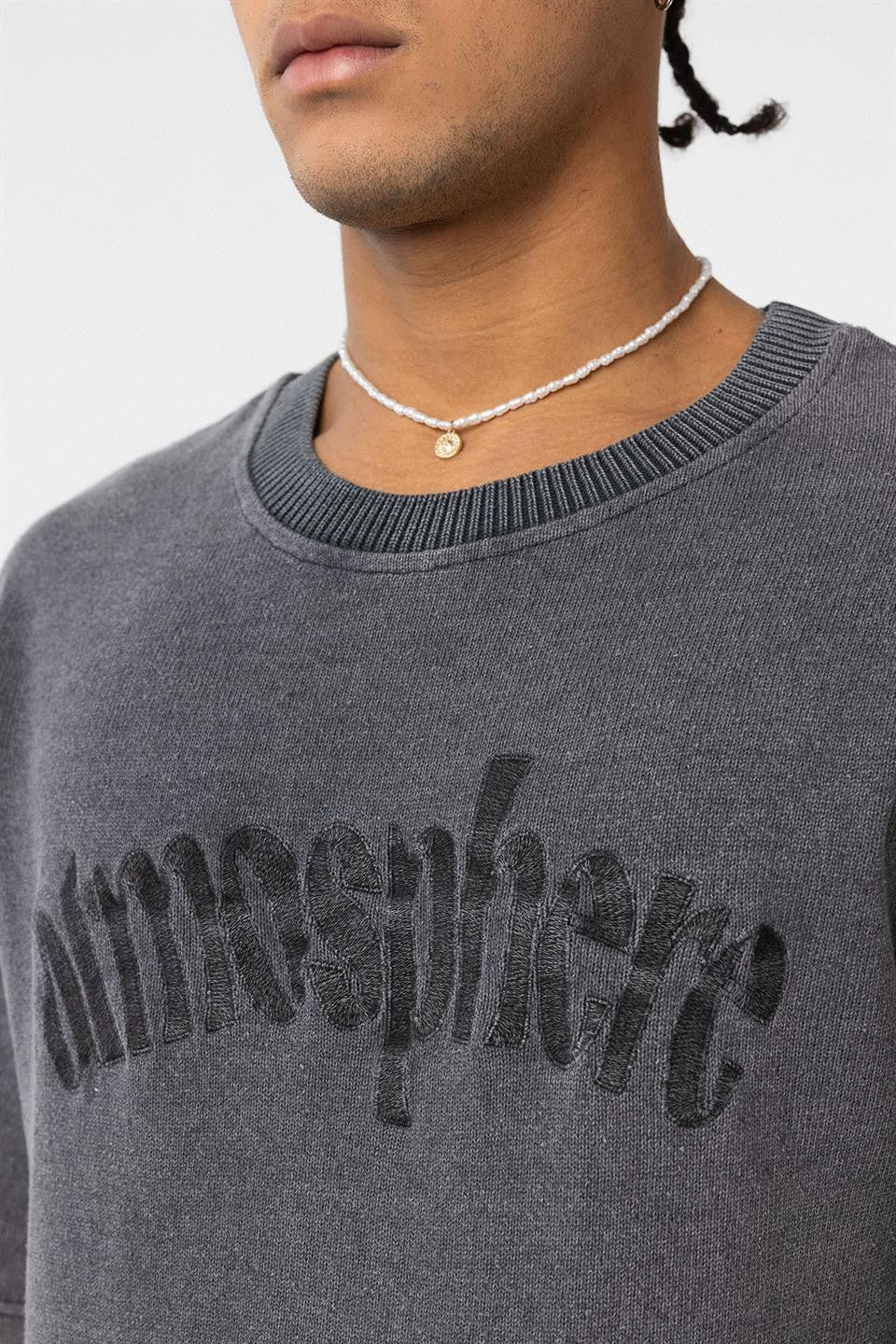 Oversized Printed Knit T-Shirt (Machine Washable)