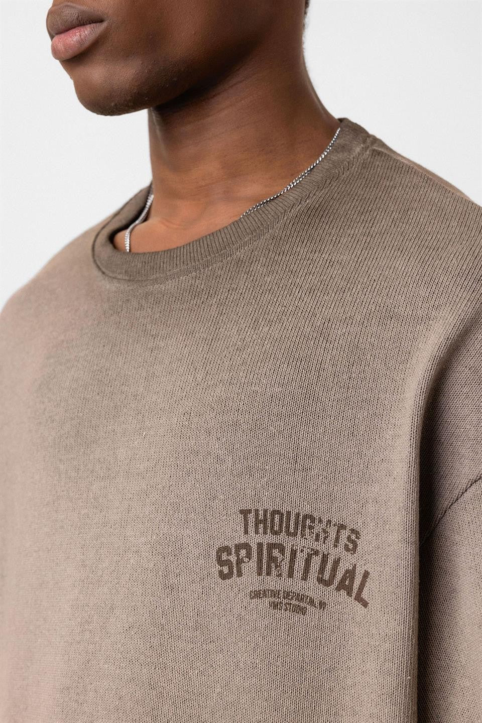 Oversized Washed Printed Knit T-Shirt