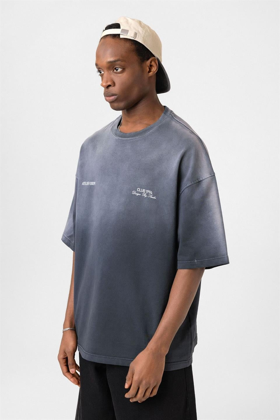 Oversized T-Shirt with Washed Finish V70-59