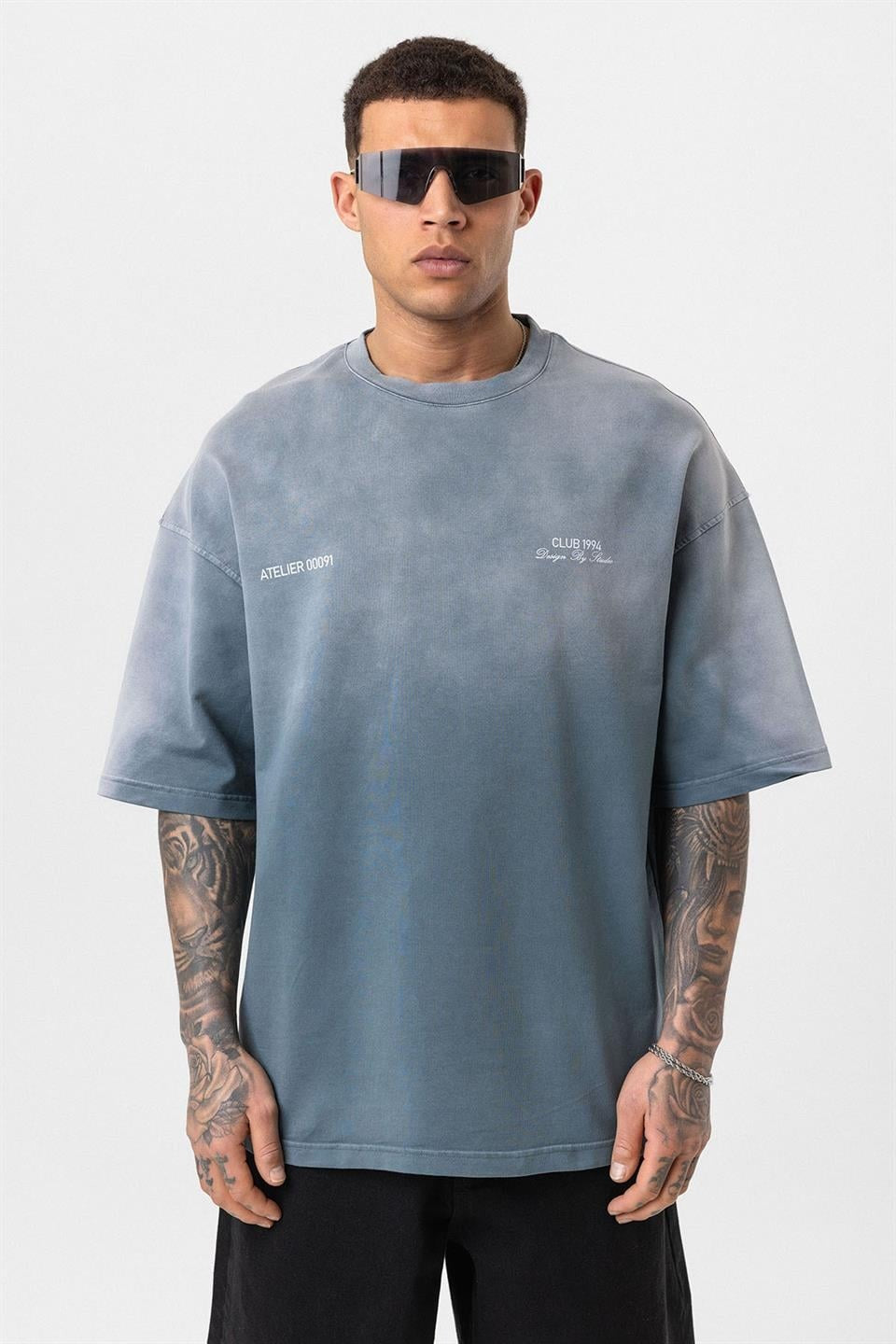 Oversized T-Shirt with Washed Finish V70-59