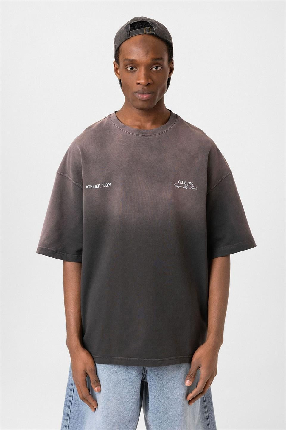 Oversized T-Shirt with Washed Finish V70-59