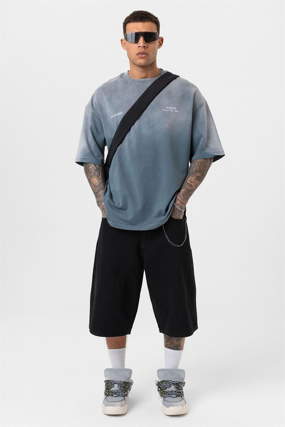 Oversized T-Shirt with Washed Finish V70-59