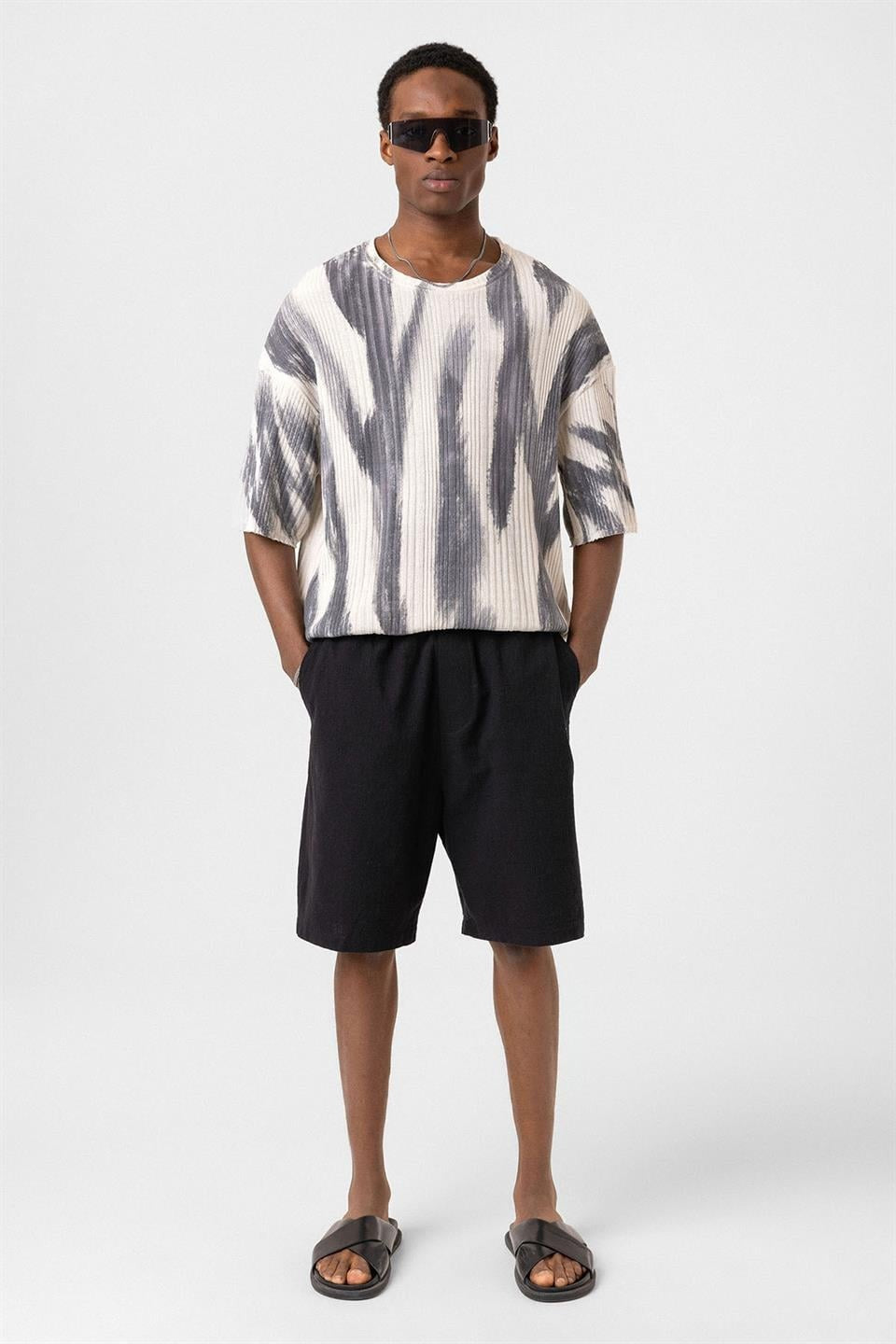 Oversized Knit T-Shirt (Machine Washable)