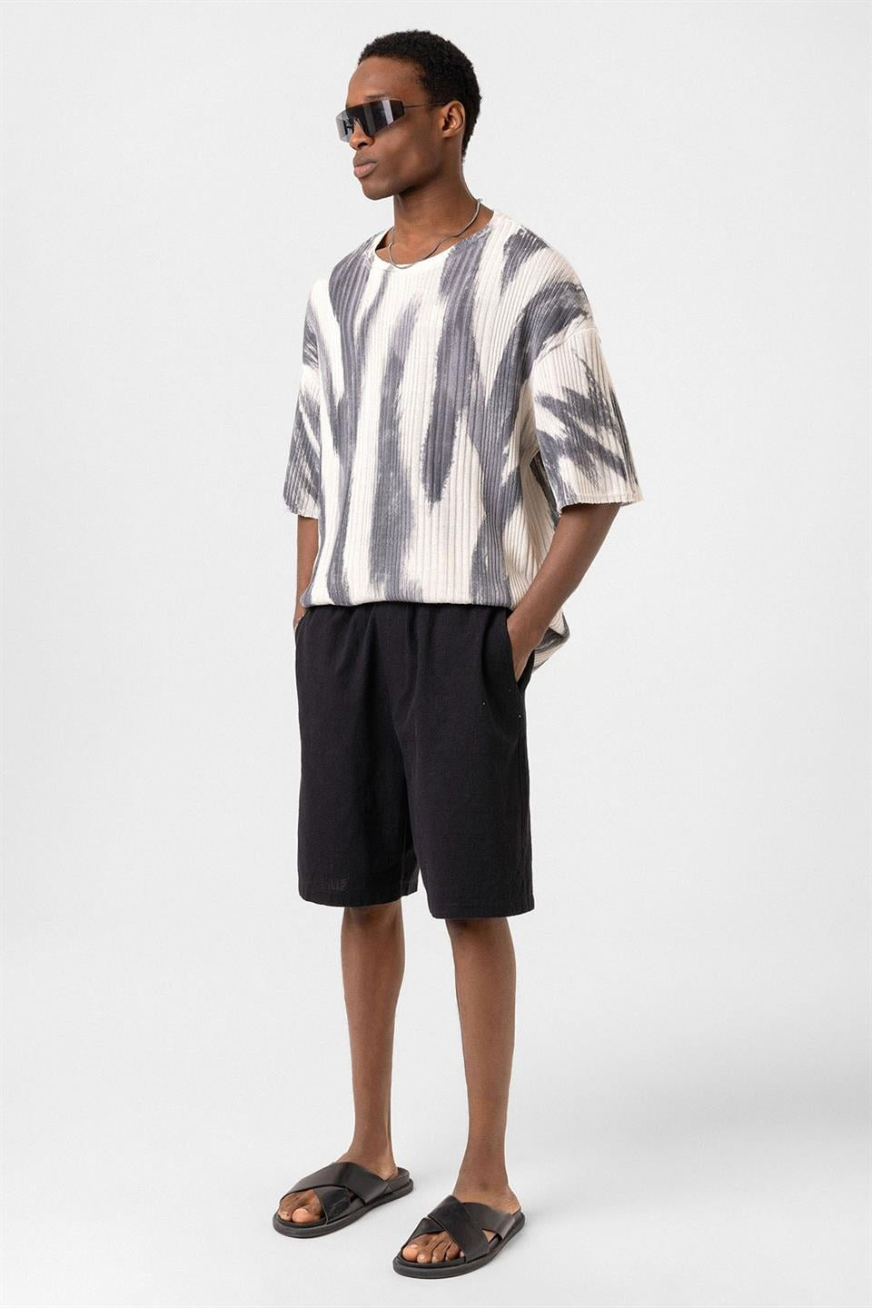 Oversized Knit T-Shirt (Machine Washable)