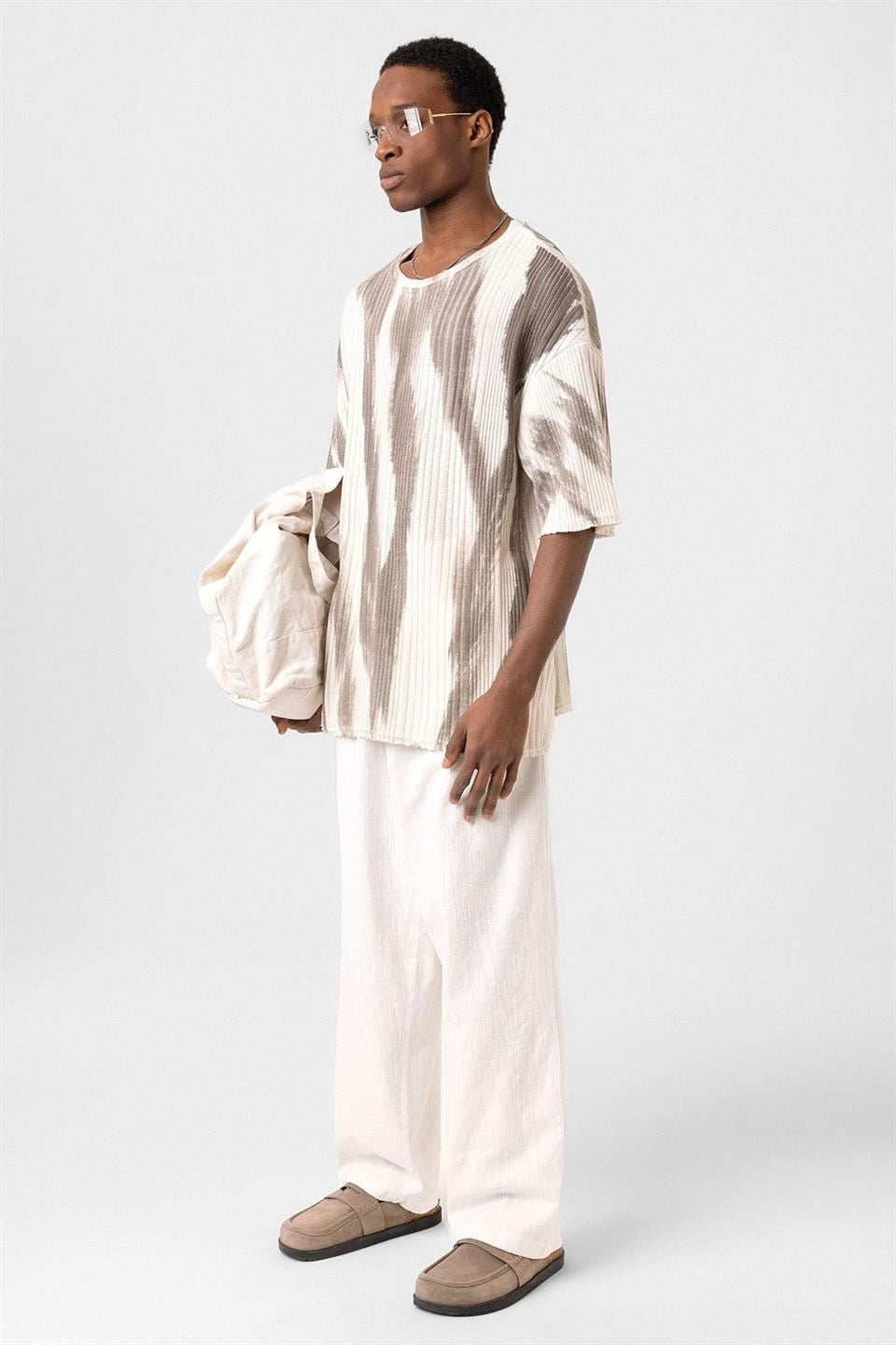 Oversized Knit T-Shirt (Machine Washable)
