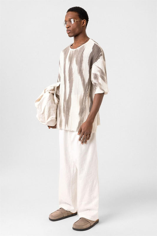 Oversized Knit T-Shirt (Machine Washable)