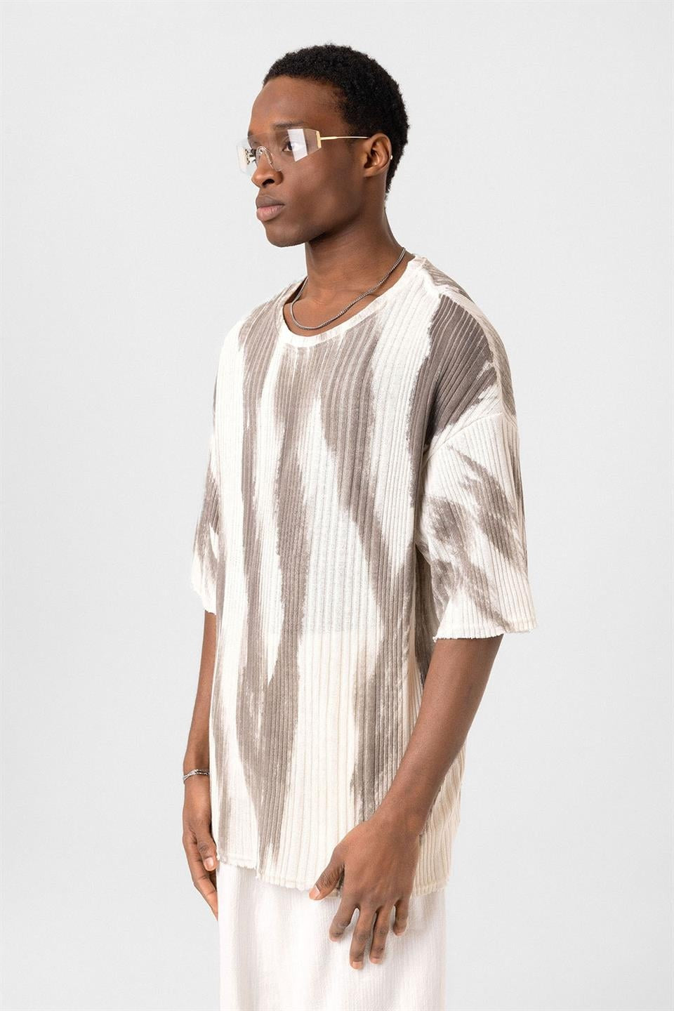 Oversized Knit T-Shirt (Machine Washable)