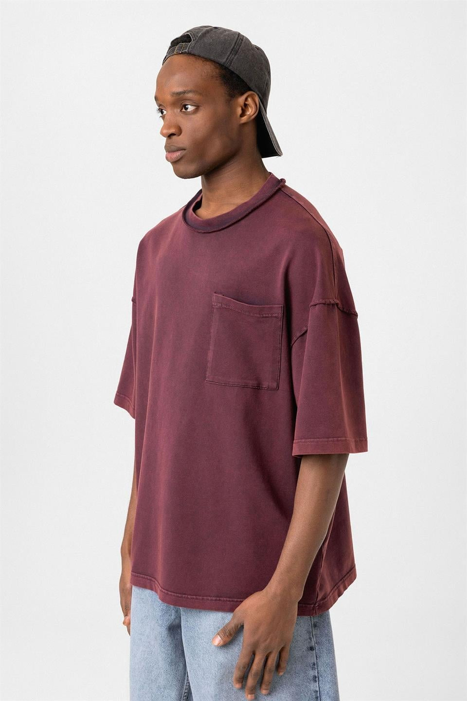 Oversized T-Shirt with Pockets (Machine Washable)