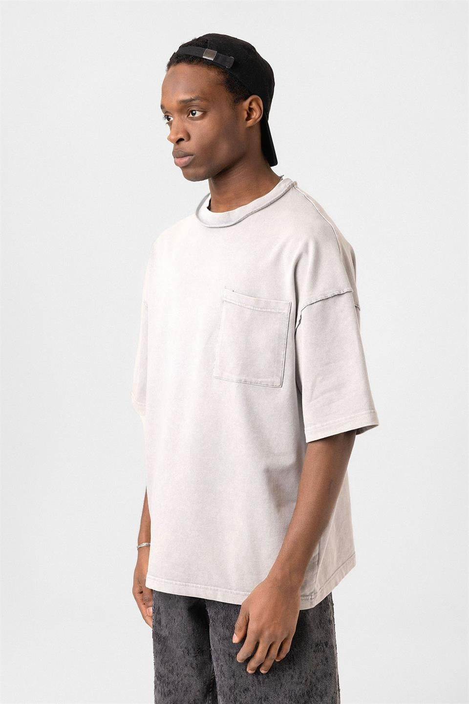 Oversized T-Shirt with Pockets (Machine Washable)