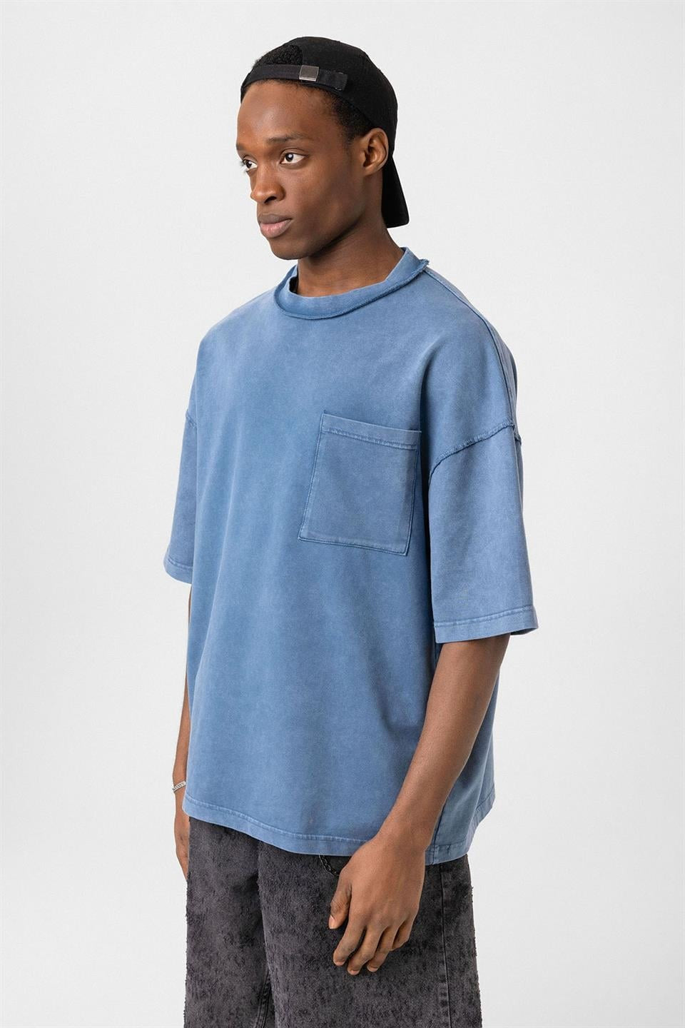 Oversized T-Shirt with Pockets (Machine Washable)