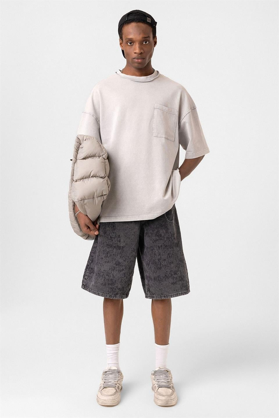 Oversized T-Shirt with Pockets (Machine Washable)