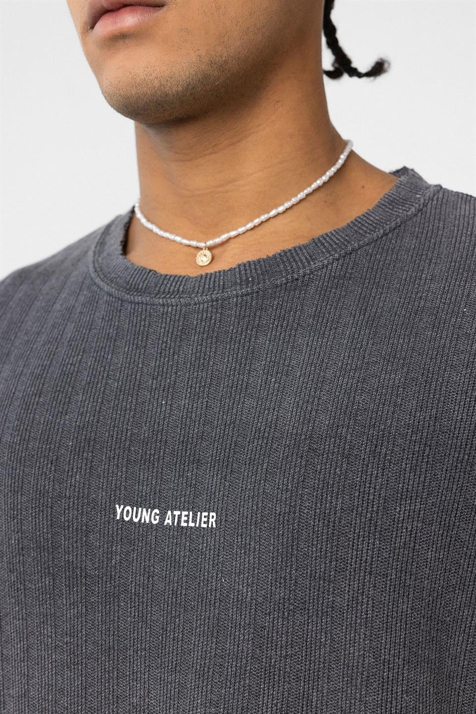 Oversized Knit T-Shirt (Machine Washable)
