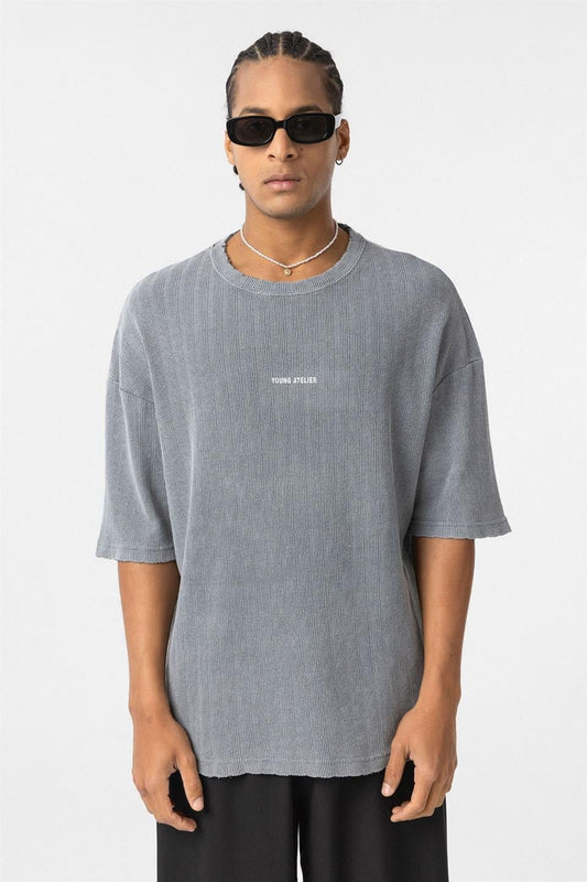 Oversized Knit T-Shirt (Machine Washable)
