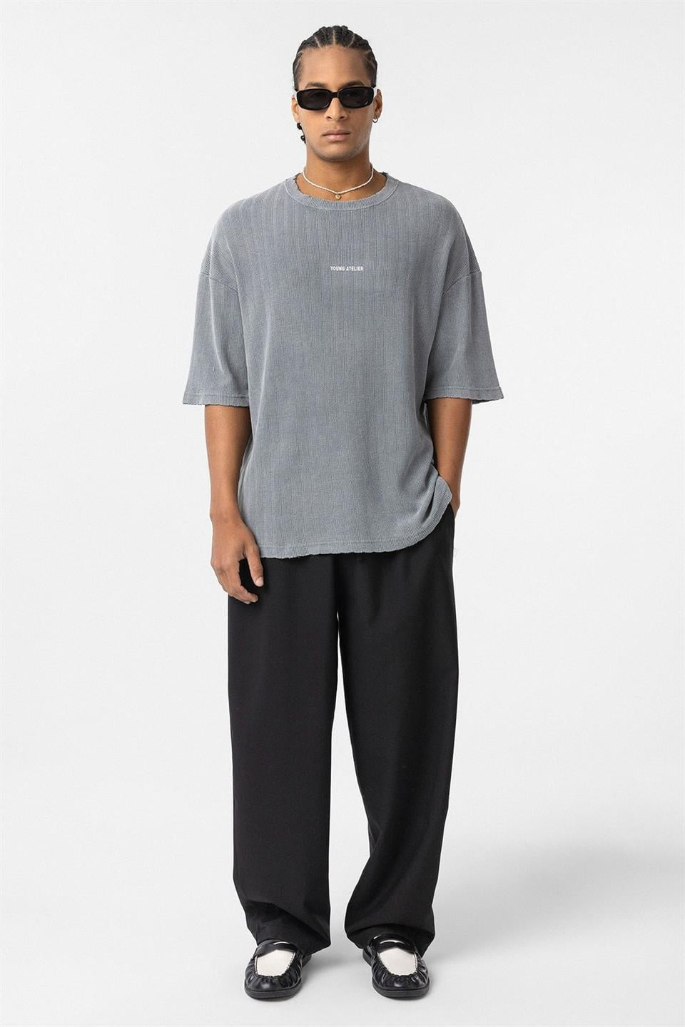 Oversized Knit T-Shirt (Machine Washable)