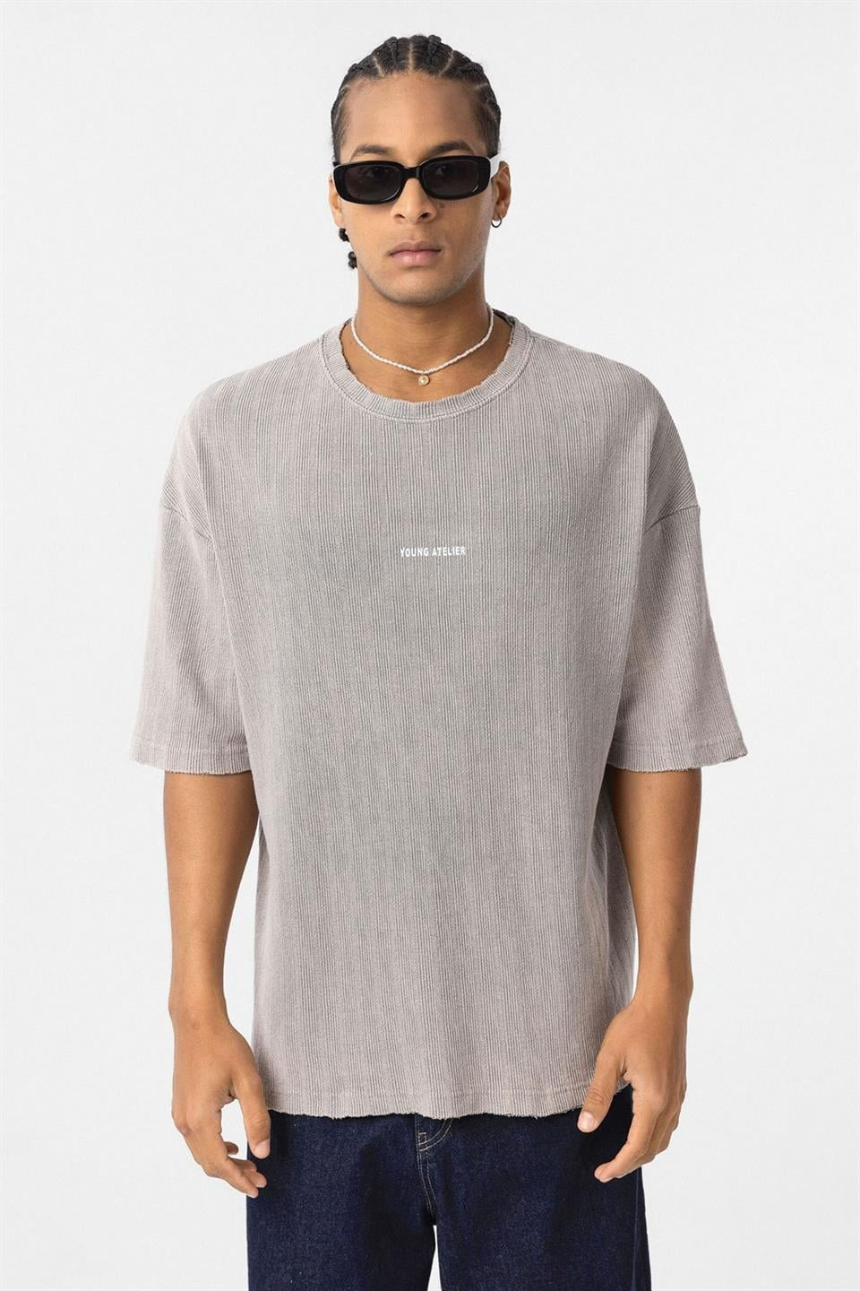 Oversized Knit T-Shirt (Machine Washable)