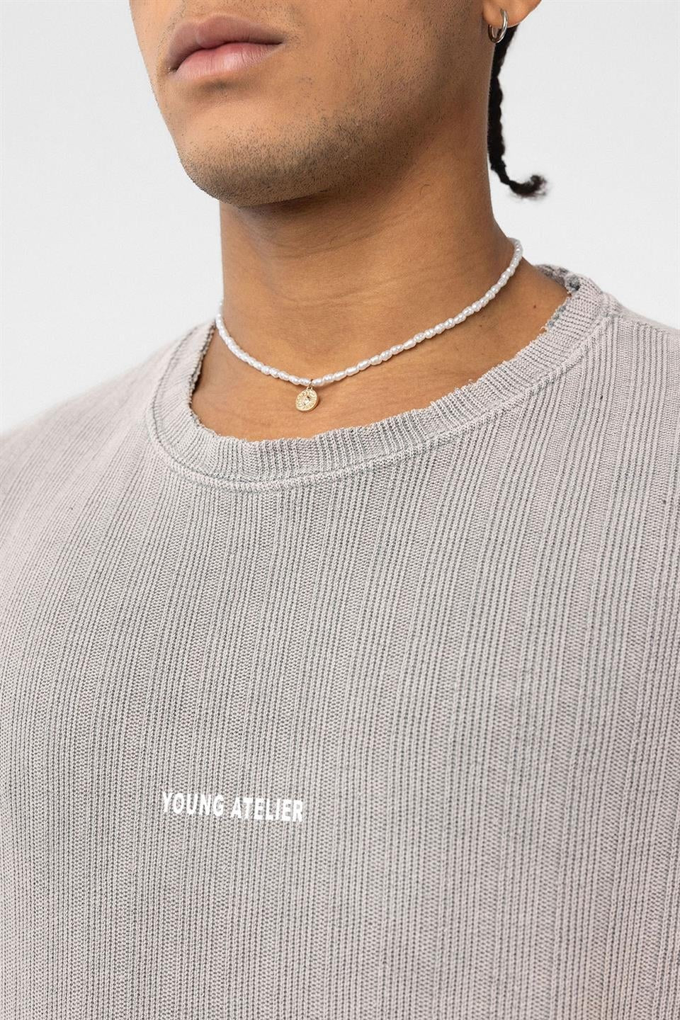 Oversized Knit T-Shirt (Machine Washable)
