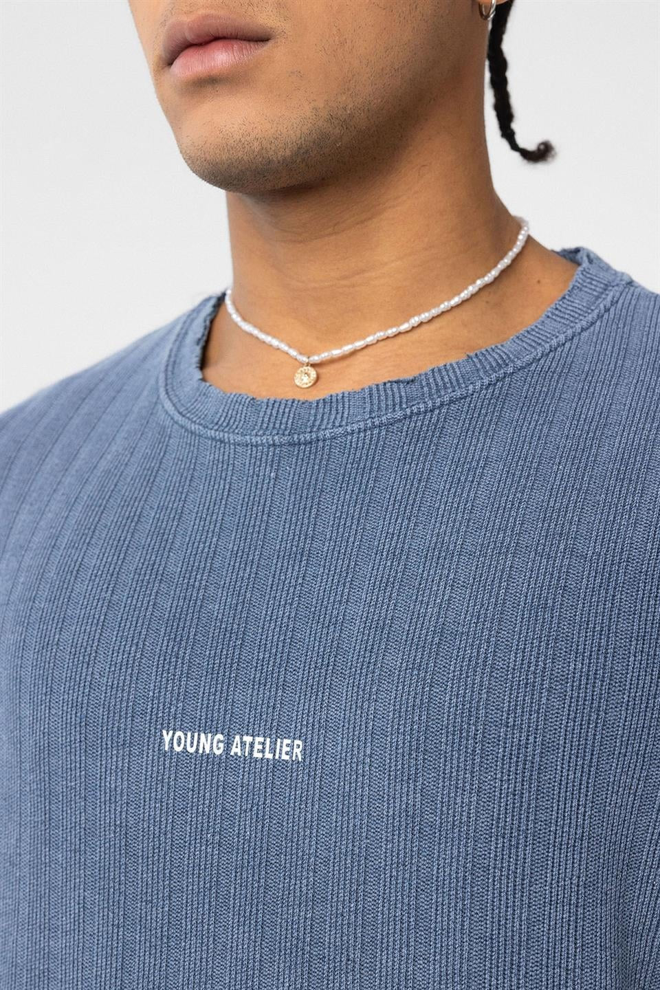 Oversized Knit T-Shirt (Machine Washable)
