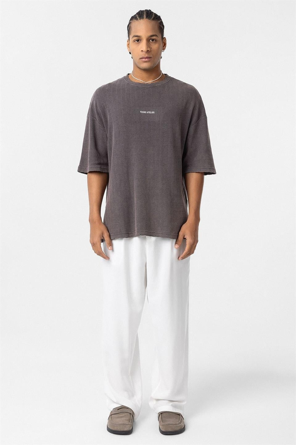 Oversized Knit T-Shirt (Machine Washable)