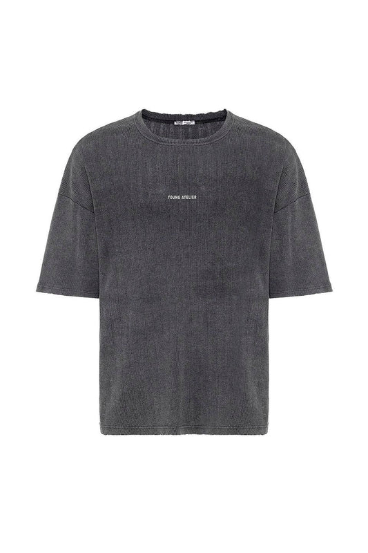 Oversized Knit T-Shirt (Machine Washable)