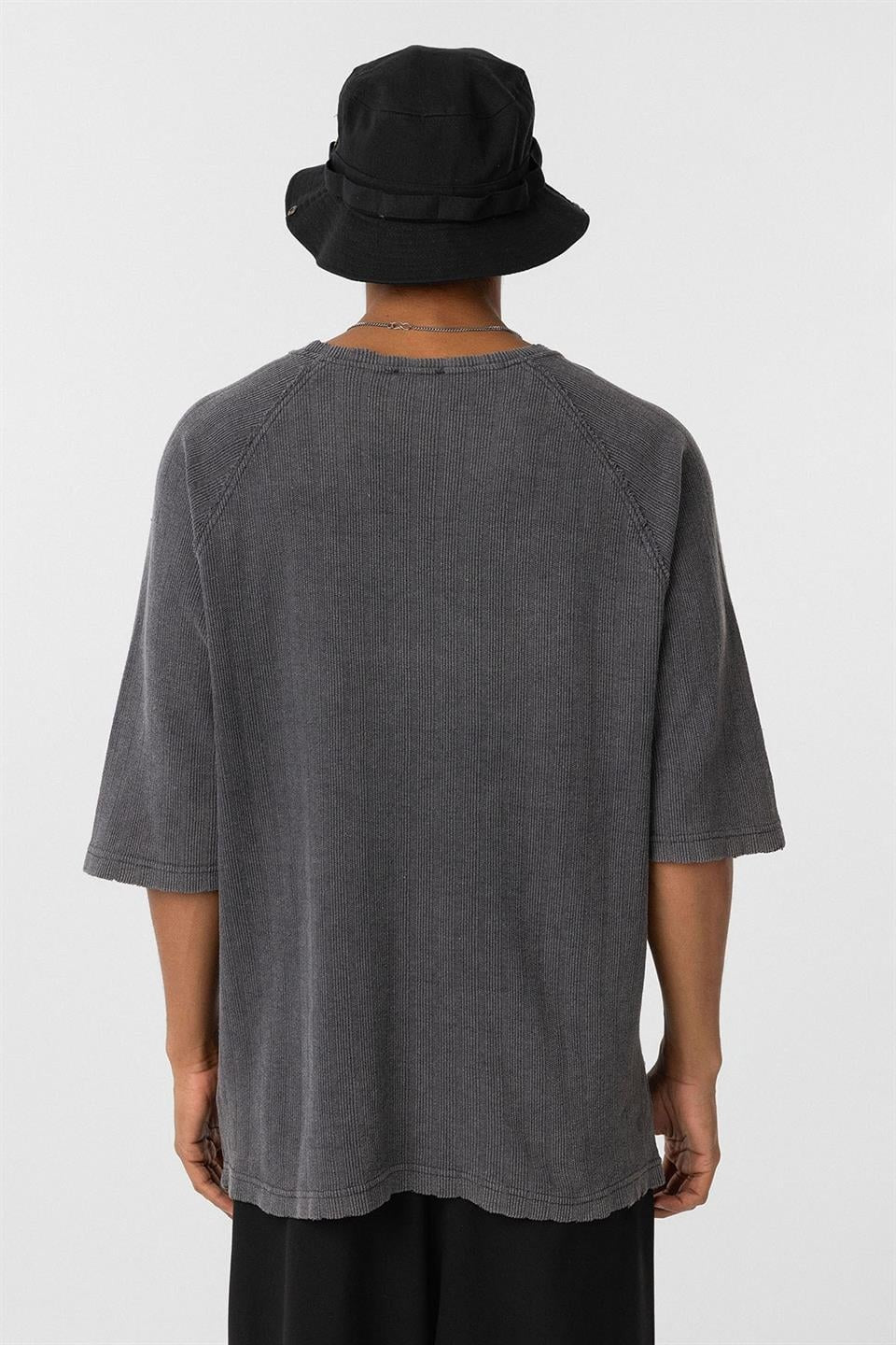 Oversized Printed Knit T-Shirt (Machine Washable)