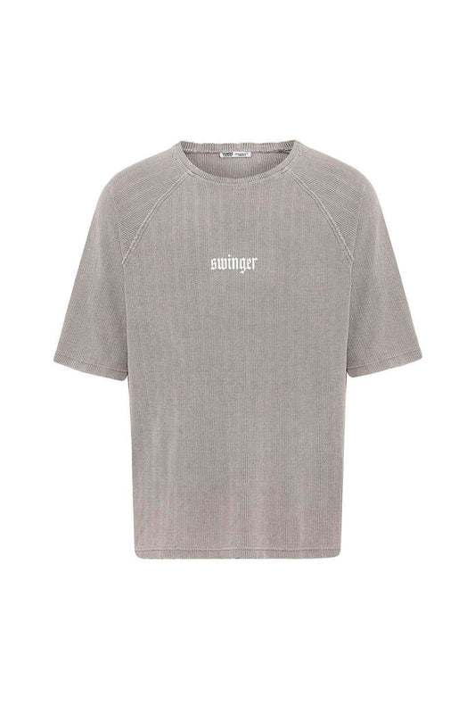 Oversized Printed Knit T-Shirt (Machine Washable)