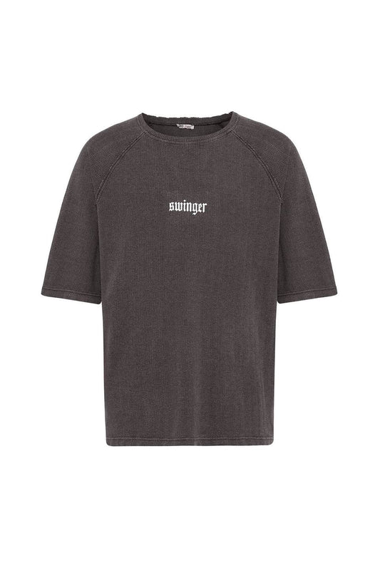Oversized Printed Knit T-Shirt (Machine Washable)