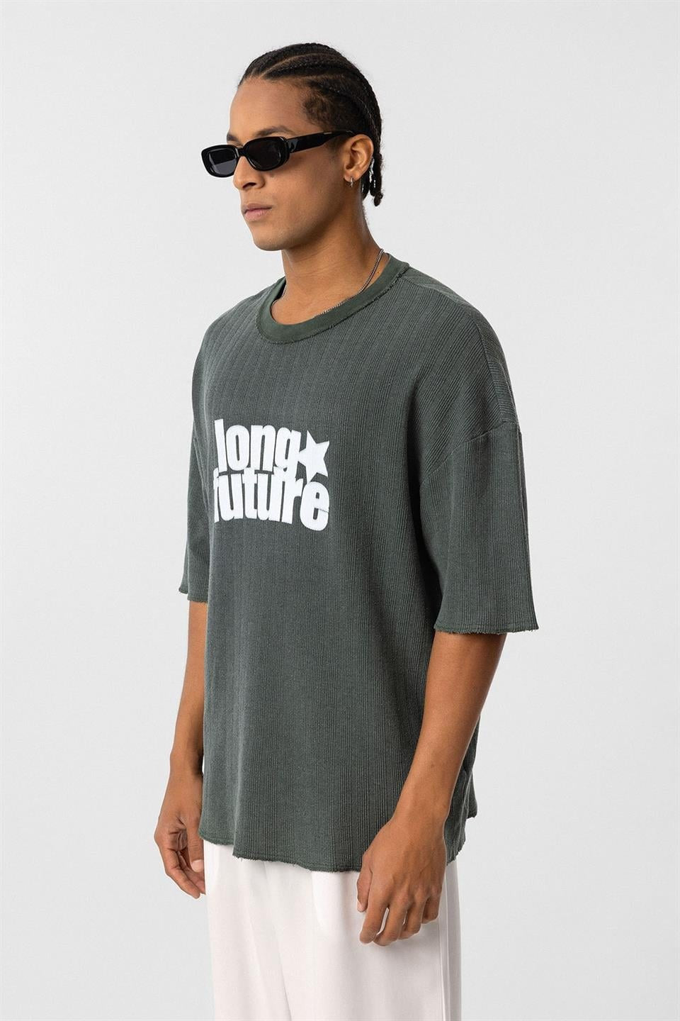 Oversized Knit T-Shirt (Machine Washable)